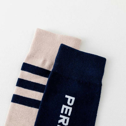 Mixed Color Cotton Plus Size Compression Socks(3 Pairs) - image 5