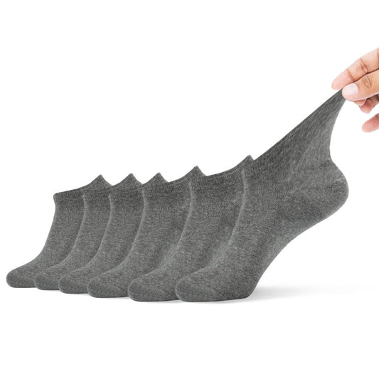 100% Cotton Plus Size Ankle Socks(6 Pairs)