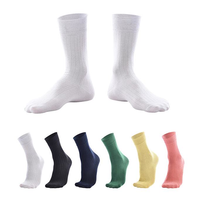 Candy Color Breathable Crew Socks(6 Pairs) - L/XL - Multicolor - image 0