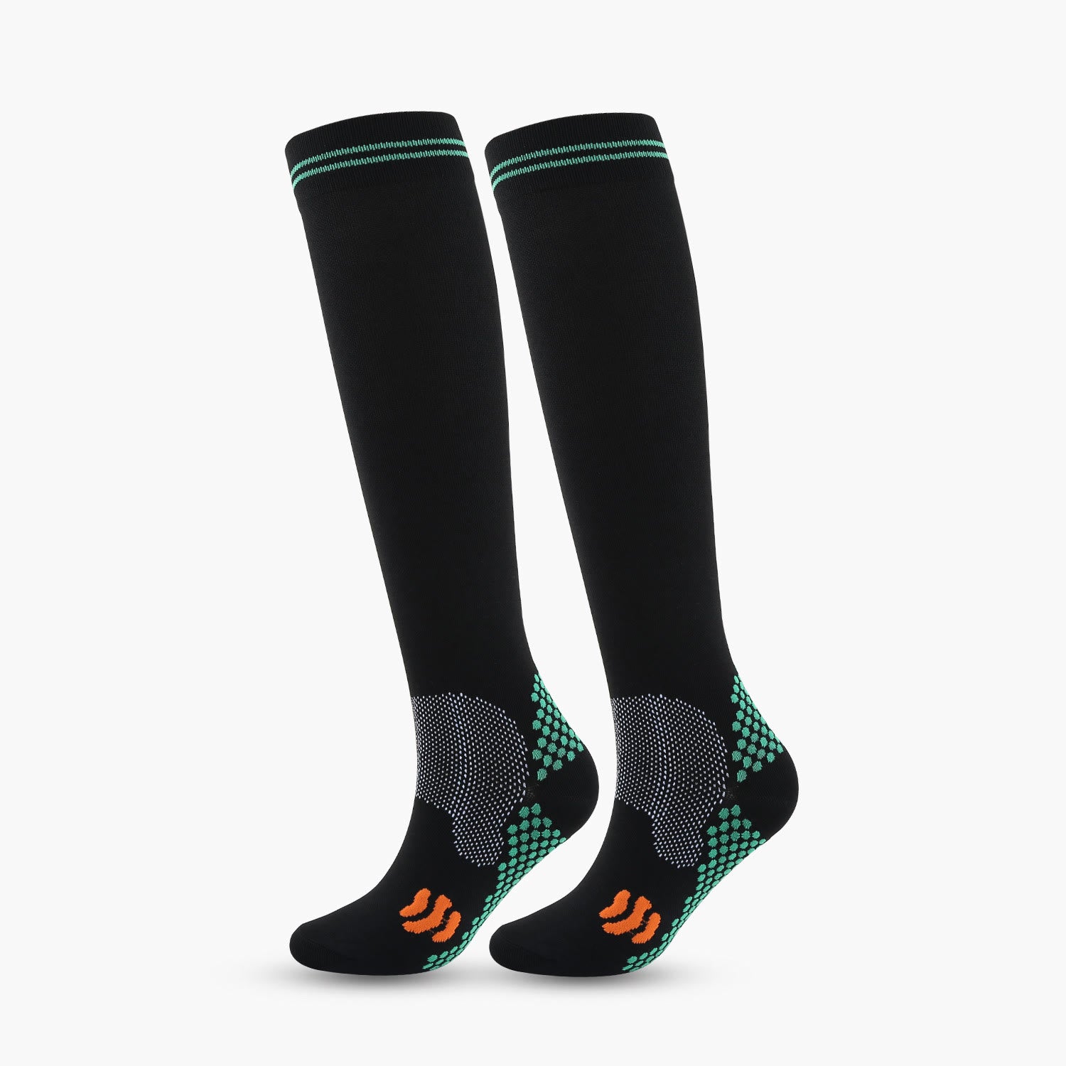 Sport Knee High Compression Socks(3 Pairs) - Black - 2XL - image 8