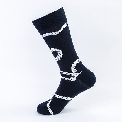 Abstract Pattern Crew Socks(5 Pairs) - image 5