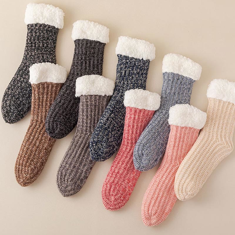 Plus Size Fleece Comfy Thick Slipper Socks(2 Pairs) - image 1