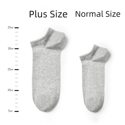 100% Cotton Plus Size Ankle Socks(6 Pairs)