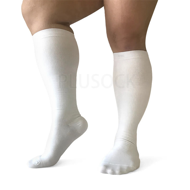 Light Color Plus Size Compression Socks 2XL-7XL(3 Pairs) - image 4