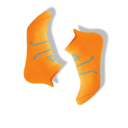 Plus Size Athletic Cushioned Ankle Compression Socks(7 Pairs) - Orange - EU40-45(US 8-12) - image 13