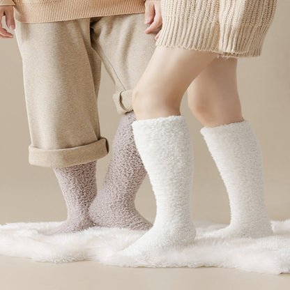 Plus Size Thickened Plush Knee High Socks(5 Pairs) - image 1