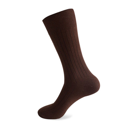 Solid Stripes Crew Socks(3 Pairs) - Coffee - EU46-50(US12-15) - image 14