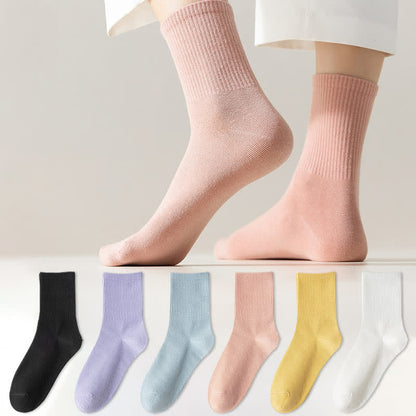 Comfy Cotton Quarter Socks(6 Pairs) - Multicolor(6 Pairs) - EU39-43(US5-9) - image 1