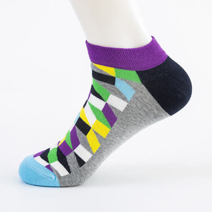 Diamond Patterns Ankle Socks(5 Pairs) - image 4