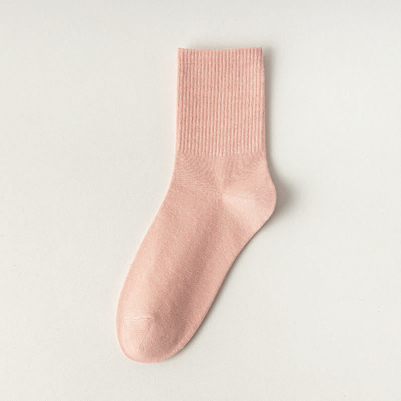 Comfy Cotton Quarter Socks(6 Pairs) - Pink - EU39-43(US5-9) - image 6
