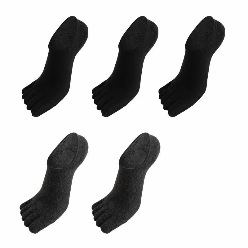 Five Toes Antibacterial Alignment Socks(5 Pairs) - Black*3+Dark Grey*2 - EU43-51(US9-16) - image 13