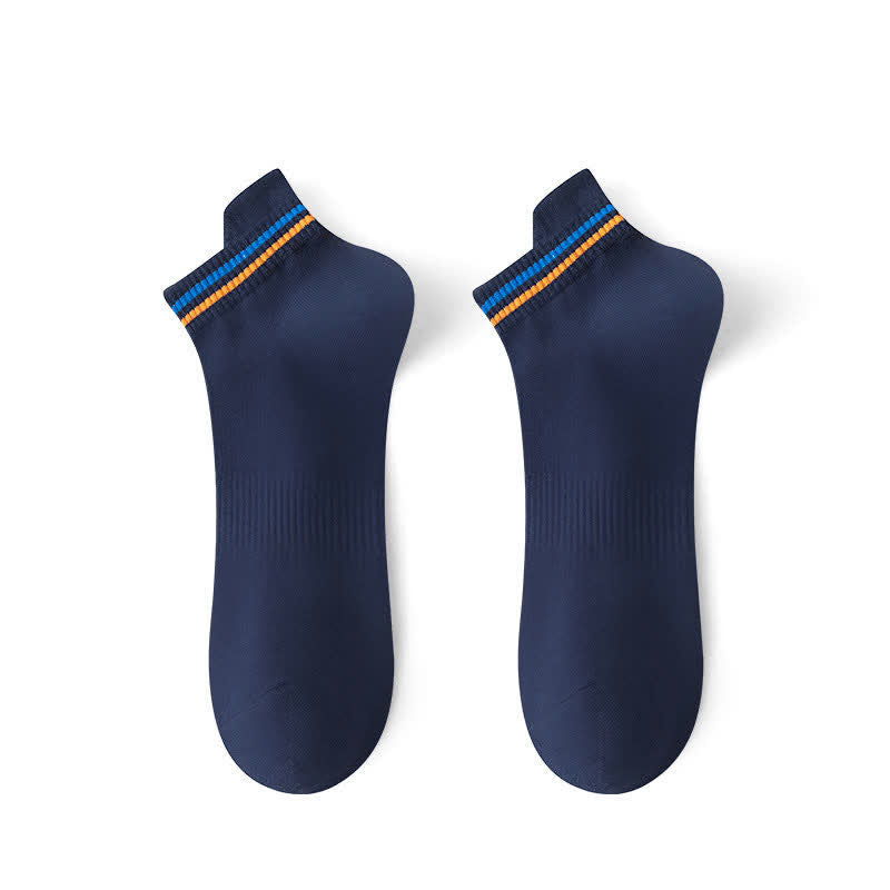 Stripe Anti-sweat Sport Ankle Socks(5 Pairs) - Navy Blue - EU43-48(US9-13) - image 8
