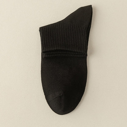 Seamless Mesh Quarter Socks(5 Pairs) - Black - EU39-46(US5-12) - image 14