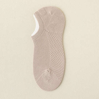 Mesh Massage No Show Socks(5 Pairs) - Khaki - EU39-46(US5-12) - image 22