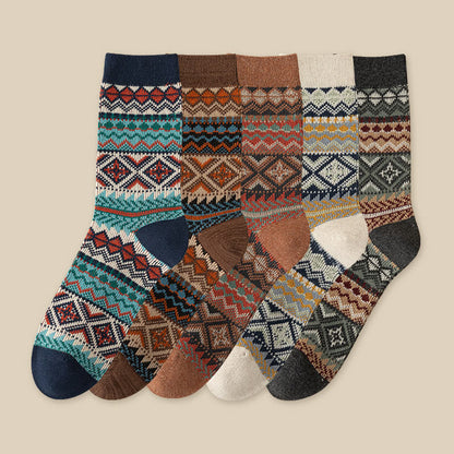 Retro Breathable Quarter Socks(3 Pairs) - Multicolor(5 Pairs) - EU39-46(US6-12) - image 12