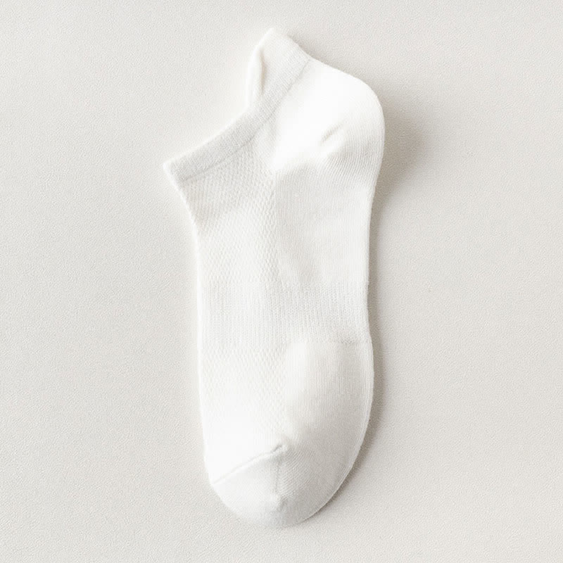 Lift Ear Breathable Ankle Socks(5 Pairs) - White - EU44-50(US10-15) - image 12