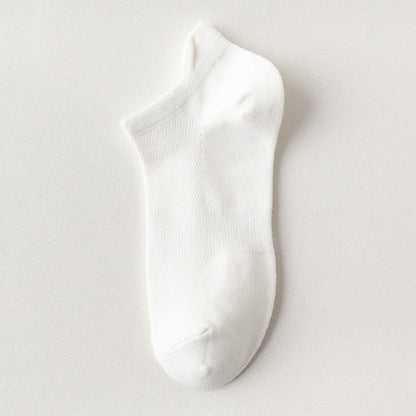 Lift Ear Breathable Ankle Socks(5 Pairs) - White - EU44-50(US10-15) - image 12
