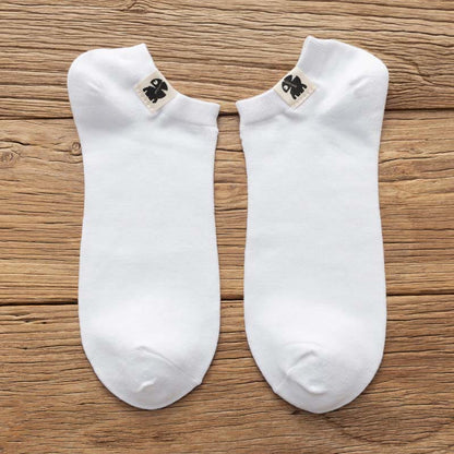 Funny Pattern Cotton Socks(3 Pairs) - 42-48 - White - image 11