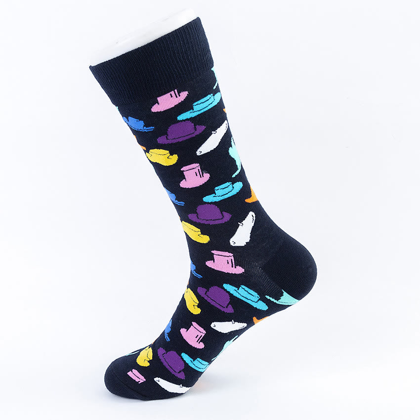 Abstract Pattern Crew Socks(5 Pairs) - image 1