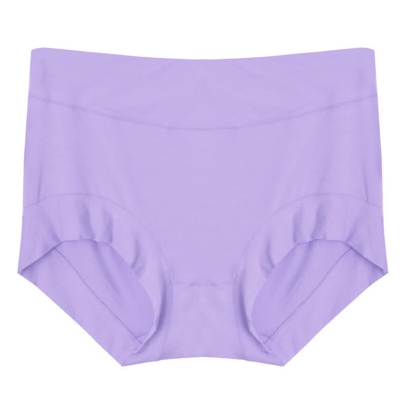 High-Waisted Breathable Panty(3 Pairs) - Purple - Fits 175-255lbs - image 12
