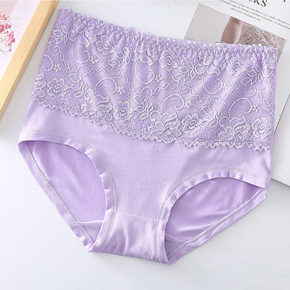 High Cut Lace Panty(4 Packs) - Purple - 6XL - image 13