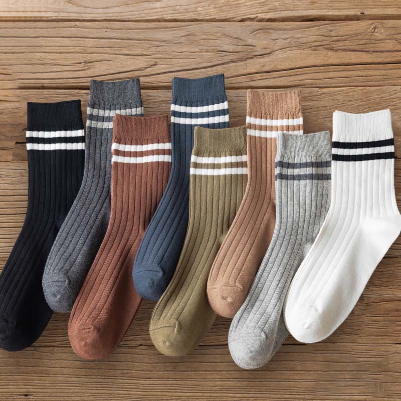 Striped Soft Diebetic Quarter Socks(6 Pairs) - image 4