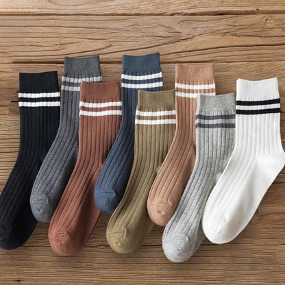 Striped Soft Diebetic Quarter Socks(6 Pairs) - image 4
