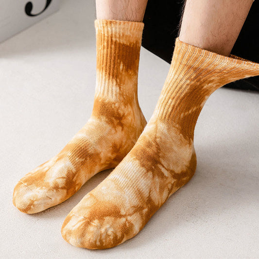 Tie-dye Colorful Quarter Socks(4 Pairs) - image 0