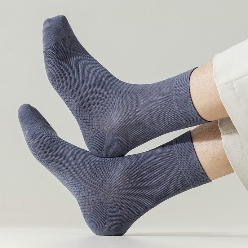 Cotton Mesh Quarter Socks(5 Pairs) - image 6
