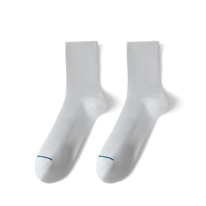 Solid Comfy Quarter Socks(6 Pairs) - EU39-48(US6-13) - Light Gray - image 4
