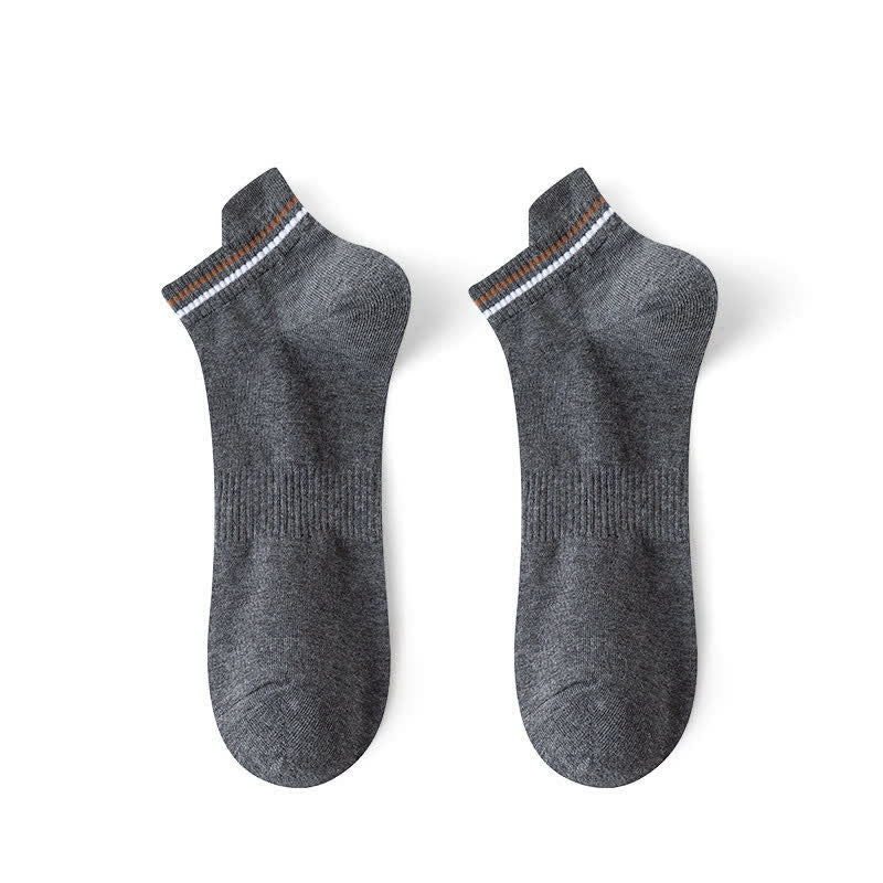 Stripe Anti-sweat Sport Ankle Socks(5 Pairs) - Dark Gray - EU43-48(US9-13) - image 7