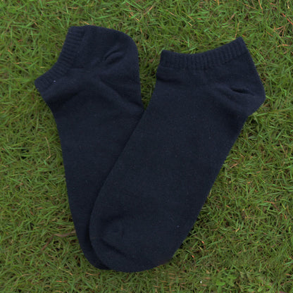 Plus Size Solid Cotton Ankle Socks(3 Pairs)