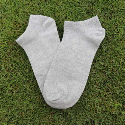 Plus Size Solid Cotton Ankle Socks(3 Pairs)