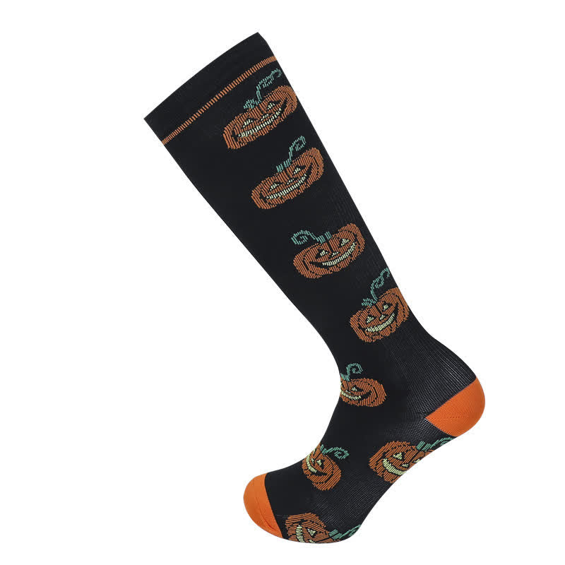  Halloween Comfy Cotton Fashion Compression Socks(3 Pairs) - image 1
