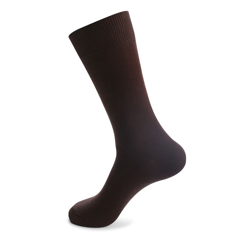 Durable Solid Crew Socks(7 Pairs) - Coffee - EU46-50(US12-15) - image 13