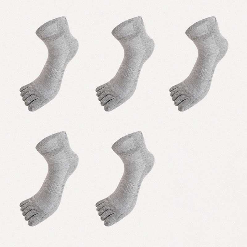 Five Toes Antibacterial Alignment Socks(5 Pairs) - Light Gray - EU43-51(US9-16) - image 21