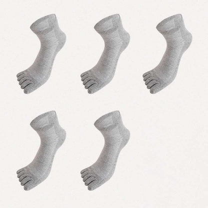 Five Toes Antibacterial Alignment Socks(5 Pairs) - Light Gray - EU43-51(US9-16) - image 21