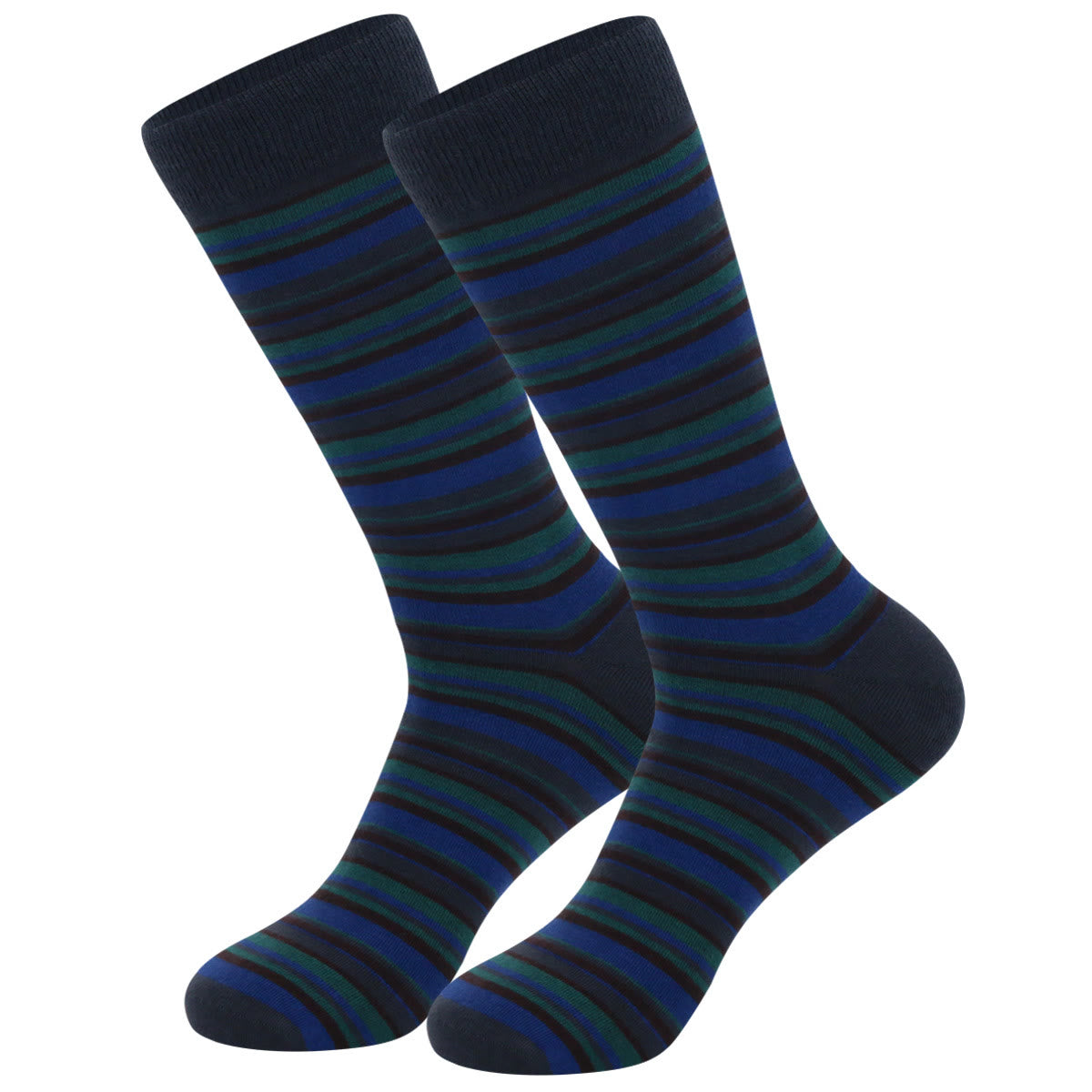 Patchwork Pinstripes Crew Socks(5 Pairs) - image 4
