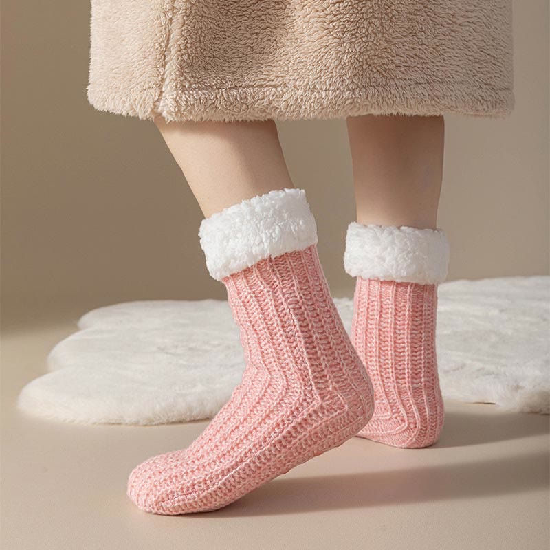 Plus Size Fleece Comfy Thick Slipper Socks(2 Pairs) - image 11