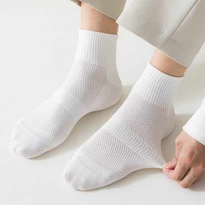 Seamless Mesh Quarter Socks(5 Pairs) - image 0