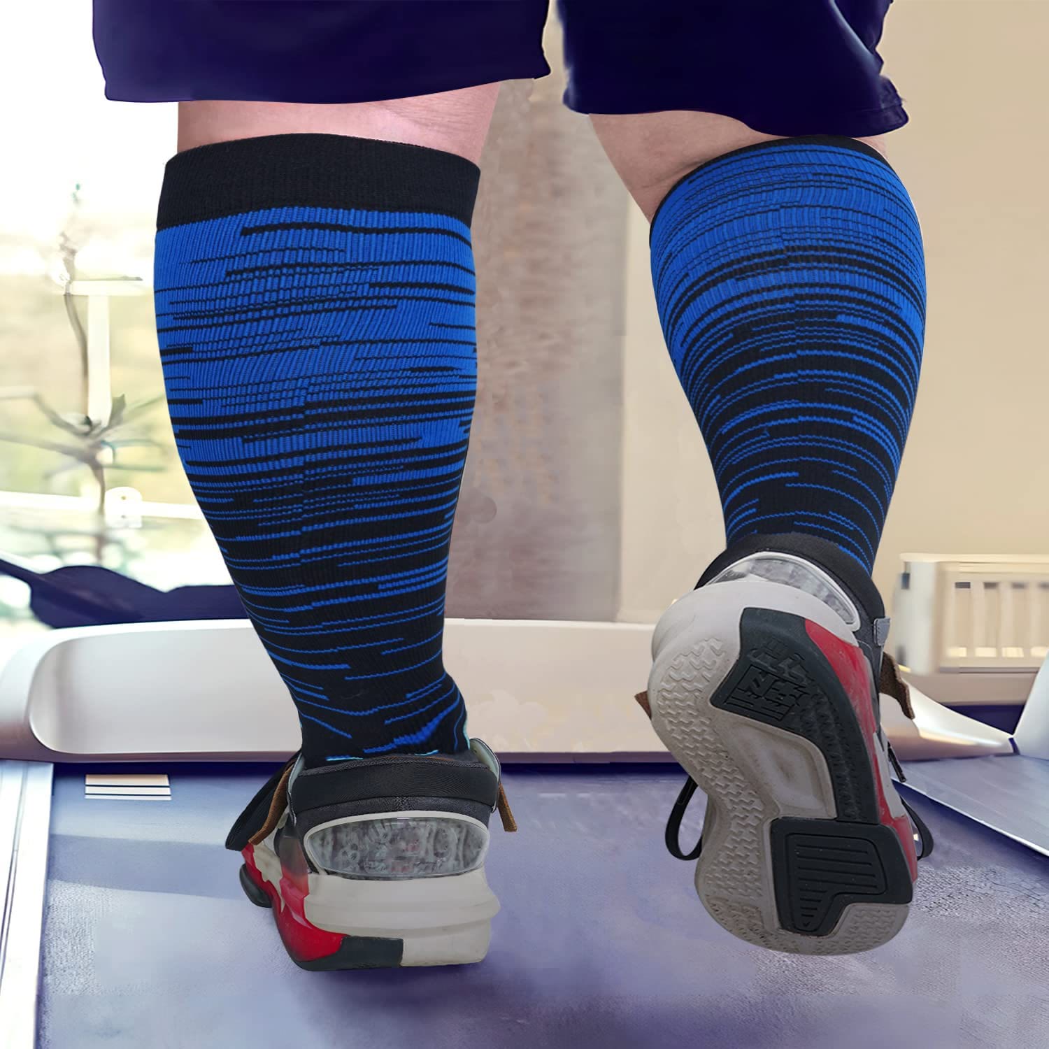 Colorful Cool Lines Plus Size Compression Socks 2XL-7XL(3 Pairs) - image 7