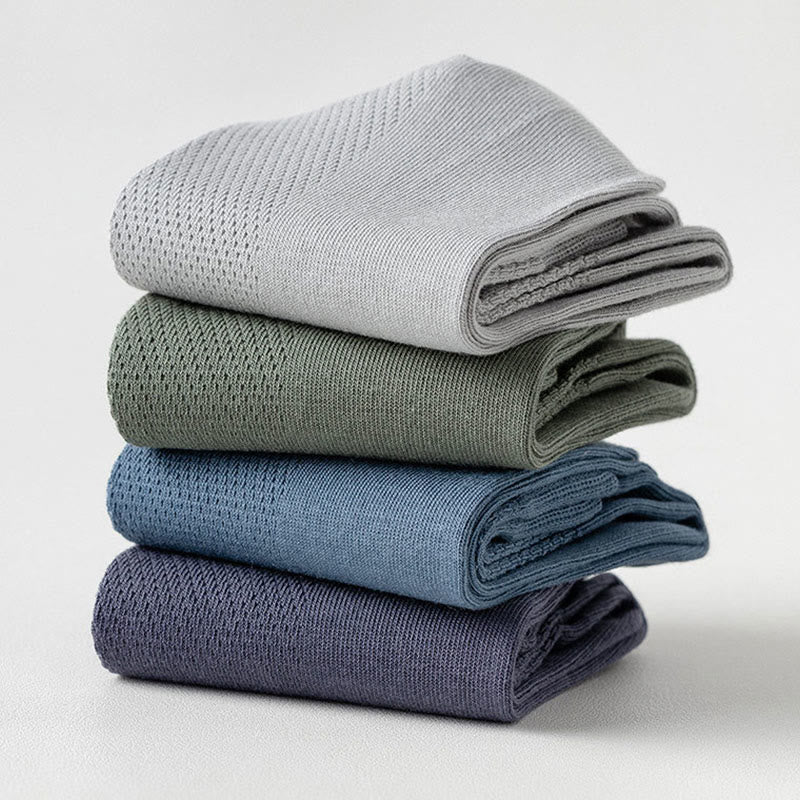 Multicolor Mesh Quarter Socks(5 Pairs) - image 10