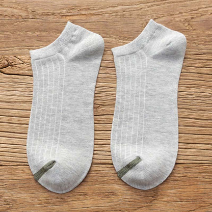 Striped Loose Cotton Socks(3 Pairs) - 43-48 - Grey - image 12