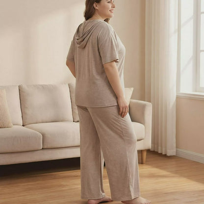 Loose-fitting With A Hood Pajama Set - image 3