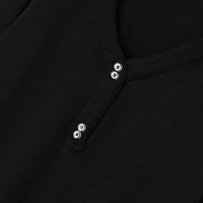 Snap Collar V Neck Casual Top - image 5