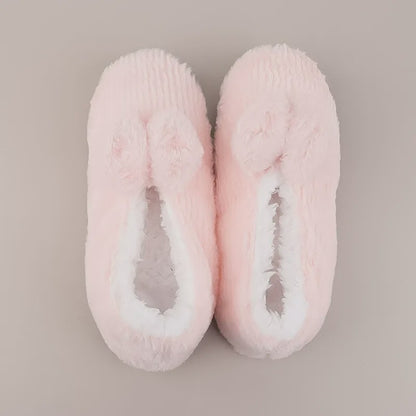 Lavender Bow Plush Slipper Socks - Pink - EU36-40(US3-7) - image 10