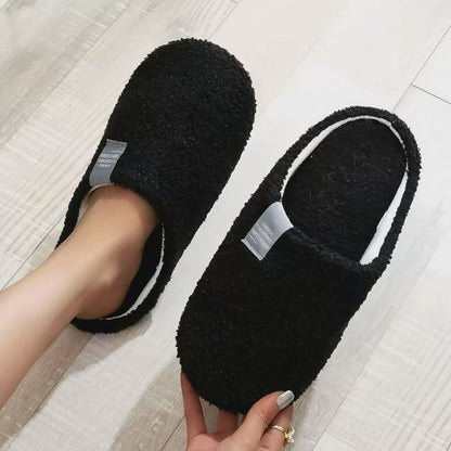 Cozy Solid Color House Slippers - Black - EU44-45(US10-11) - image 1