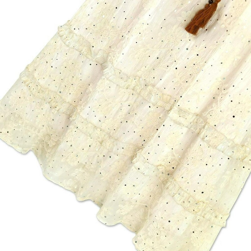 Broderie Anglaise Tassel Resort Midi Dress - image 5