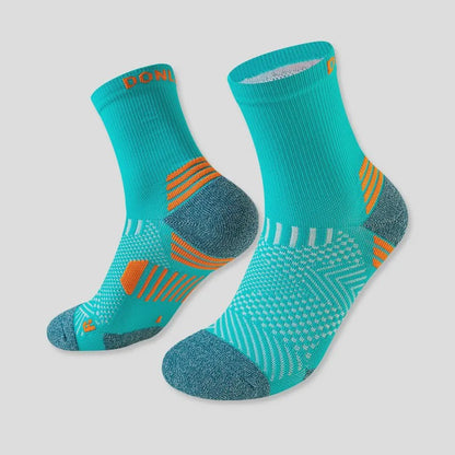Neon Colorblock Quarter Compression Socks(6 Pairs) - Blue - EU35-39(US2-6) - image 2