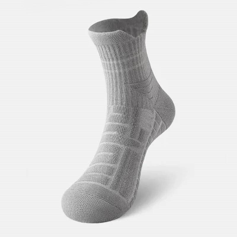 Cushioned Running Quarter Compression Socks(3 Pairs) - Grey+Green+Yellow - EU44-48(US10-13) - image 2